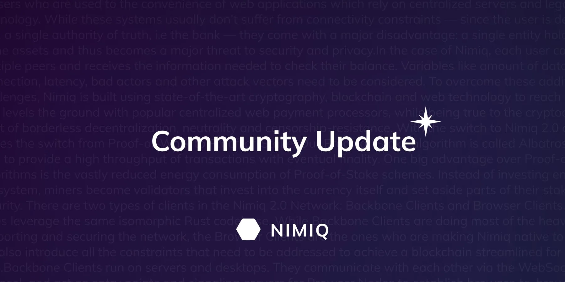 Streamlining Nimiq:  The Structure Update