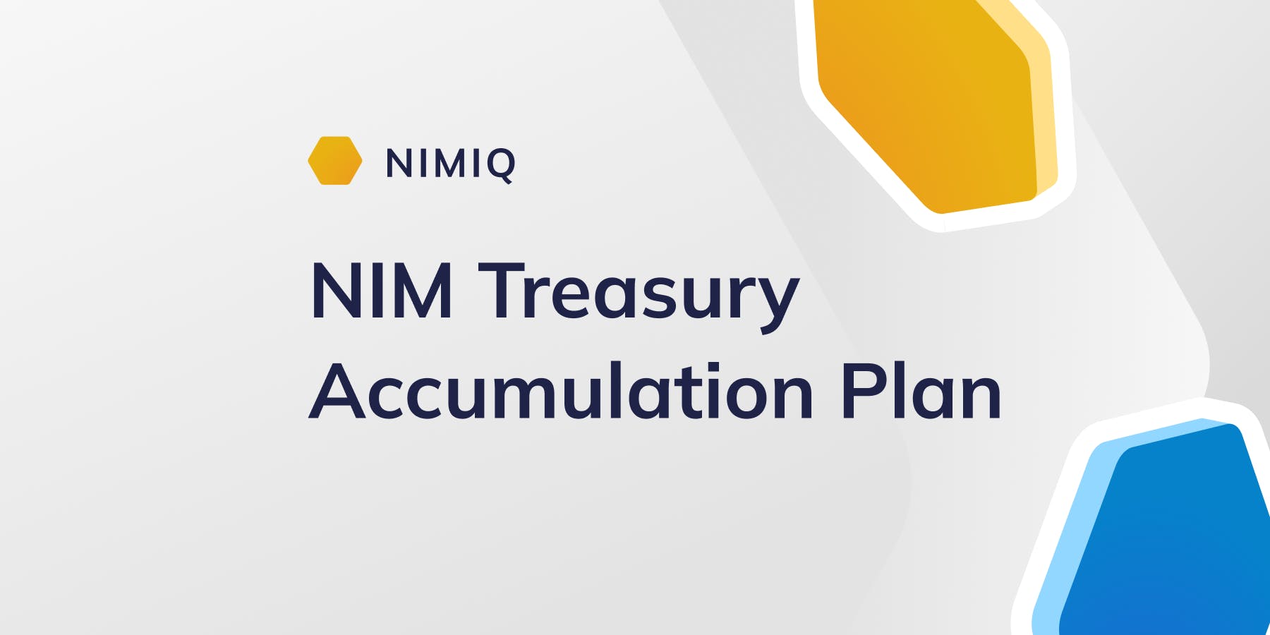 Announcing the NIM Treasury Accumulation Plan