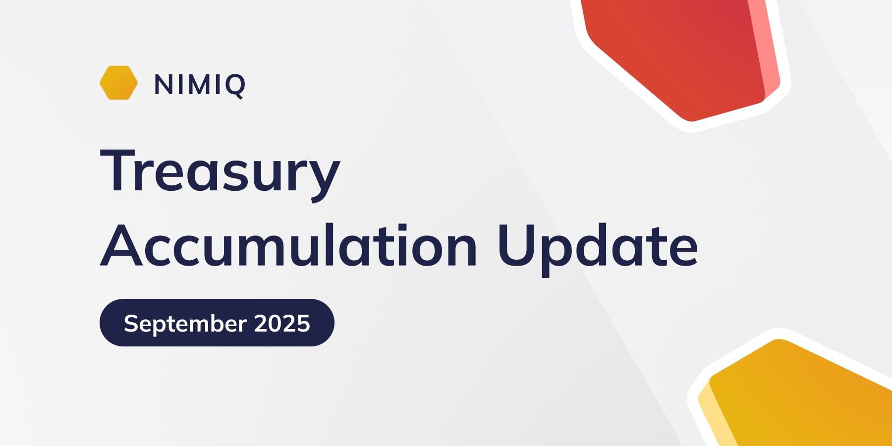 NIM Treasury Accumulation Update September 2025