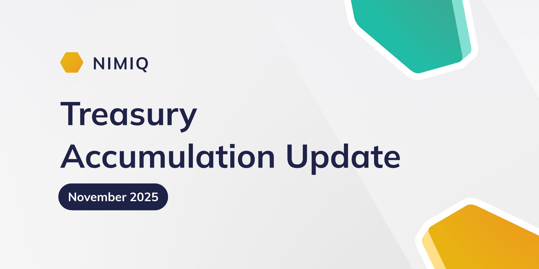 NIM Treasury Accumulation Update November 2025